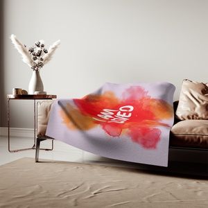 NWOT! "I Am Loved" Watercolor Christian Sweatshirt Blanket